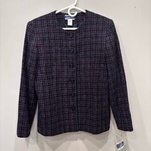 Pendleton Vintage Wool Shoulder Pad Blazer Jacket Women’s Size 10 NEW